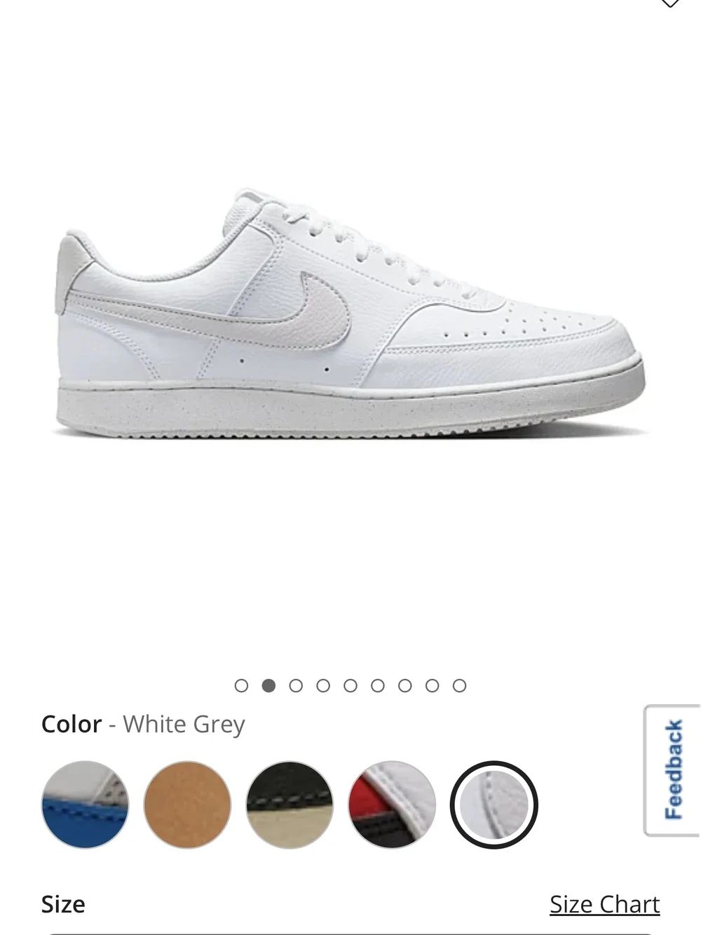 Nike White Low-Top Sneakers with Light Gray Swoosh